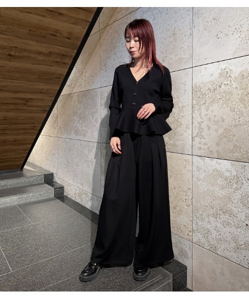 LUGIVA(ルギヴァ)の「【LUGIVA/ルギバ】イージーワイドパンツ(その他パンツ・レディース・オフホワイト/ブラック・FREE)」の6枚目の写真