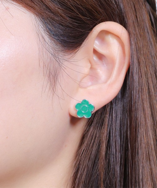 MARY QUANT（マリークワント）の「カラフルエポ ピアス（ピアス（両耳用）・レディース・グリーン/レッド/ブルー/パープル/イエロー・FREE）」の2枚目の写真