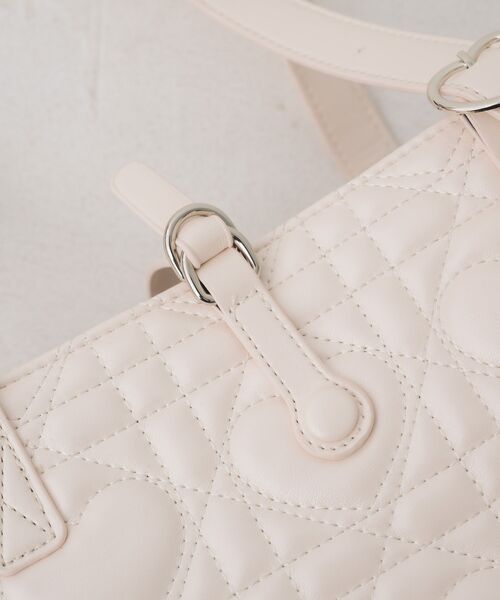 RETRO GIRL（レトロガール）の「ハートキルトキャリーオンバッグ（トートバッグ・レディース・ピンク/オフホワイト/ブラック・ONE SIZE）」の17枚目の写真