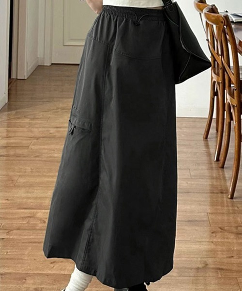 SallyLunn(サリーラン)の「セミAラインスポーティースカート(スカート・レディース・ブラック/アイボリー・LARGE/MEDIUM)」の8枚目の写真