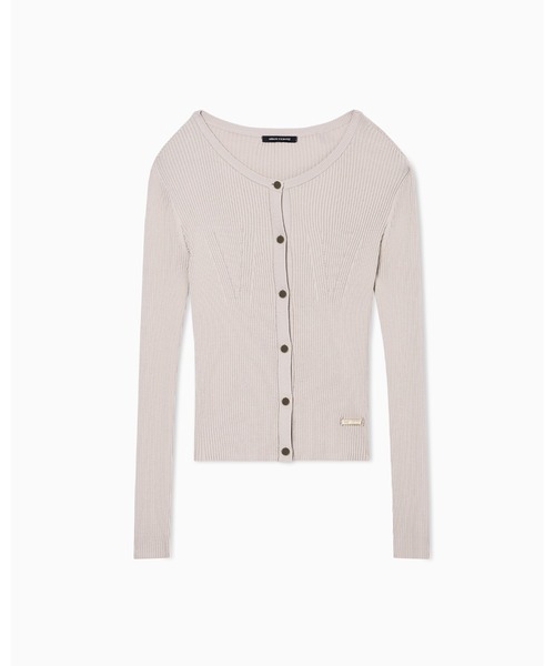 ARMANI EXCHANGE(アルマーニエクスチェンジ)の「【A|X アルマーニ エクスチェンジ】クルーネックニットカーディガン(カーディガン/ボレロ・レディース・サンドベージュ/ライトイエロー・X-SMALL/SMALL/MEDIUM/LARGE)」の12枚目の写真