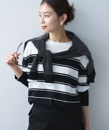❤新品タグ付き　UNTITLED　ボーダー カットソー　Vネック　Tシャツ UNTITLED｜アンタイトルのトップス（ボーダー柄）通販 - ZOZOTOWN