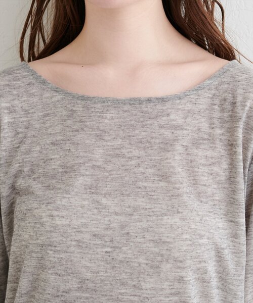 natural couture（ナチュラルクチュール）の「リバーシブルシアーカットTOPS（Tシャツ/カットソー・レディース・サックスブルー/ピンク/ネイビー/グレー・FREE）」の12枚目の写真