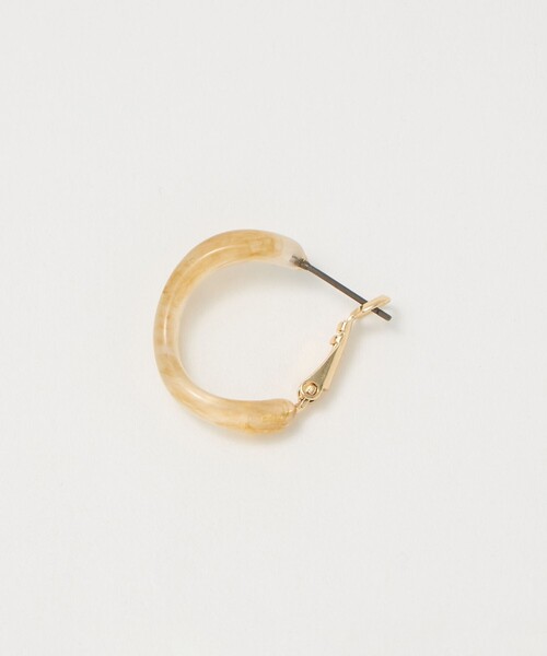 green label relaxing(グリーンレーベルリラクシング)の「マーブル ピアス(ピアス(両耳用)・レディース・ダークグレー/ベージュ・FREE)」の3枚目の写真