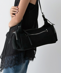 THE GREEN LAB（ザグリーンラボ）の「スエードカーゴショルダーバッグ[ブラック]（ショルダーバッグ）」