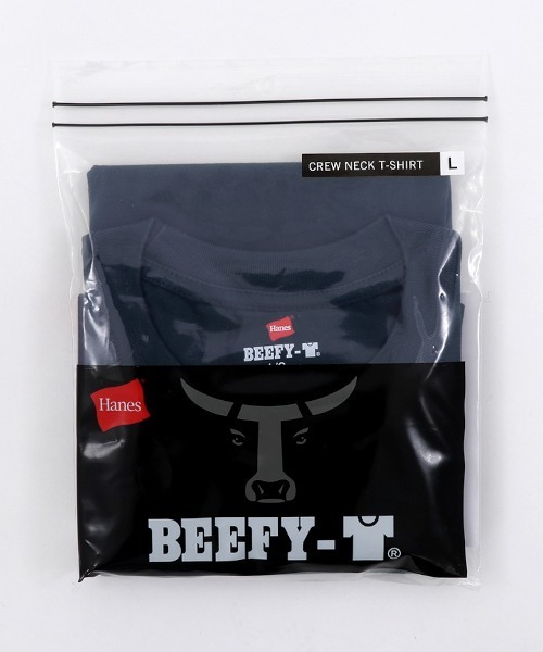 HANES（ヘインズ）の「【Hanes/ヘインズ】メンズ ビーフィー 【2枚組】Tシャツ BEEFY-T（Tシャツ/カットソー・メンズ・ネイビー/ブラック/ヘザーグレー/ホワイト・X-LARGE/SMALL/MEDIUM/LARGE/X-SMALL）」の5枚目の写真