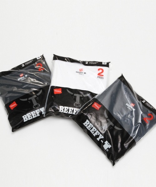 HANES（ヘインズ）の「【Hanes/ヘインズ】メンズ ビーフィー 【2枚組】Tシャツ BEEFY-T（Tシャツ/カットソー・メンズ・ネイビー/ブラック/ヘザーグレー/ホワイト・X-LARGE/SMALL/MEDIUM/LARGE/X-SMALL）」の6枚目の写真