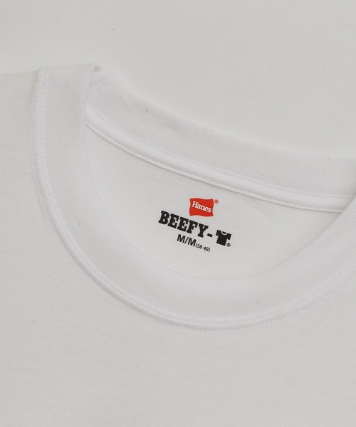 HANES（ヘインズ）の「【Hanes/ヘインズ】メンズ ビーフィー 【2枚組】Tシャツ BEEFY-T（Tシャツ/カットソー・メンズ・ネイビー/ブラック/ヘザーグレー/ホワイト・X-LARGE/SMALL/MEDIUM/LARGE/X-SMALL）」の18枚目の写真