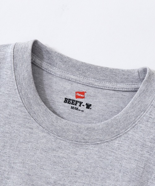 HANES（ヘインズ）の「【Hanes/ヘインズ】メンズ ビーフィー 【2枚組】Tシャツ BEEFY-T（Tシャツ/カットソー・メンズ・ネイビー/ブラック/ヘザーグレー/ホワイト・X-LARGE/SMALL/MEDIUM/LARGE/X-SMALL）」の12枚目の写真
