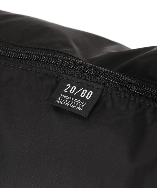 20/80(テゥエンティーエイティー)の「【20/80】トゥエンティーエイティー/ RIP-STOP NYLON MESSENGER BAG(メッセンジャーバッグ・メンズ・ブラック・F)」の9枚目の写真