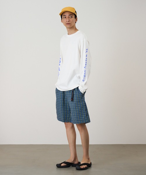Gramicci(グラミチ)の「FREEDOM L/S TEE / フリーダムロングスリーブTシャツ Gramicci グラミチ(Tシャツ/カットソー・メンズ・オレンジ系その他/ブラック系その他/ラベンダー/ホワイト・L/XL/XXL/M/S)」の6枚目の写真