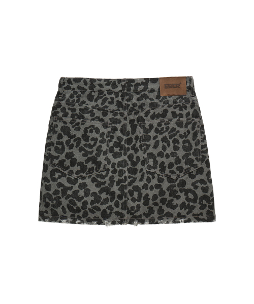 ERER(エルエル)の「Leopard Mini Skirt Gray(スカート・レディース・ライトグレー・1/2)」の6枚目の写真