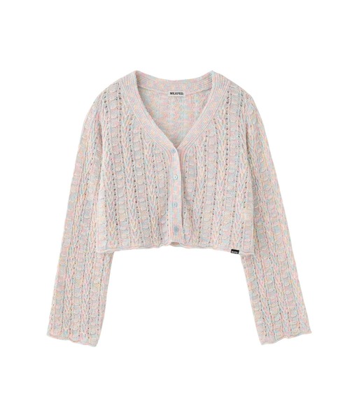 MILKFED.（ミルクフェド）の「OPENWORK CABLE KNIT CARDIGAN（カーディガン/ボレロ・レディース・オフホワイト/マルチ/ブラック・ONE SIZE）」の13枚目の写真