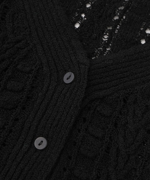MILKFED.（ミルクフェド）の「OPENWORK CABLE KNIT CARDIGAN（カーディガン/ボレロ・レディース・オフホワイト/マルチ/ブラック・ONE SIZE）」の20枚目の写真