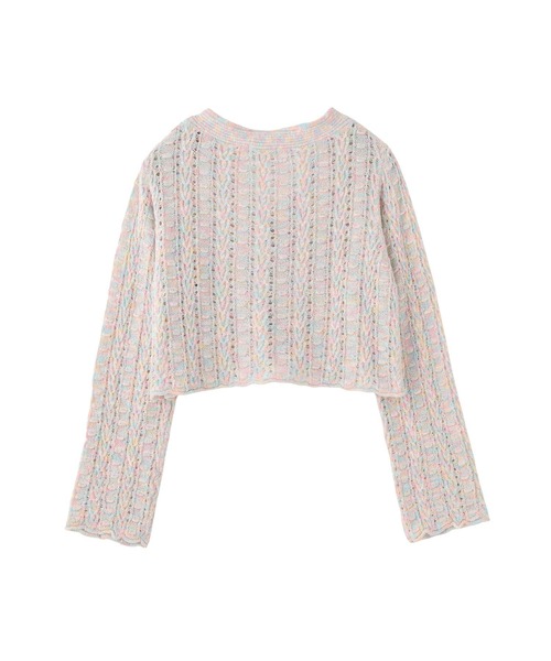 MILKFED.（ミルクフェド）の「OPENWORK CABLE KNIT CARDIGAN（カーディガン/ボレロ・レディース・オフホワイト/マルチ/ブラック・ONE SIZE）」の14枚目の写真