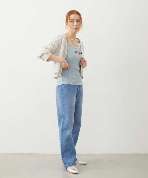 MILKFED.（ミルクフェド）の「OPENWORK CABLE KNIT CARDIGAN（カーディガン/ボレロ・レディース・オフホワイト/マルチ/ブラック・ONE SIZE）」の7枚目の写真