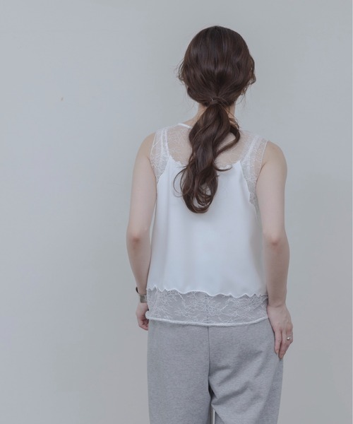 Eimee Law（エイミーロウ）の「レースエンブロランジェリージレ（ベスト・レディース・サックスブルー/オフホワイト/ネイビー/ブラック・FREE）」の14枚目の写真