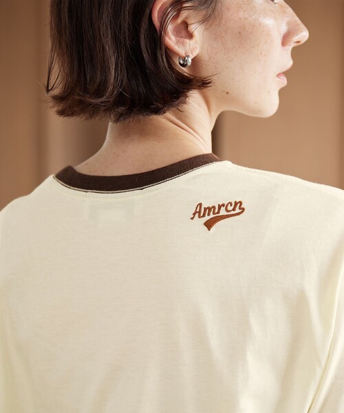 WEB限定/別注】＜Americana＞リンガーTシャツ（Tシャツ/カットソー