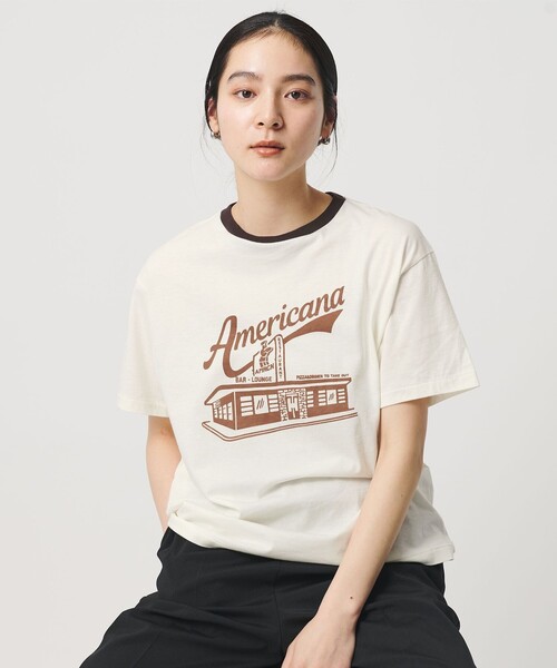 WEB限定/別注】＜Americana＞リンガーTシャツ（Tシャツ/カットソー