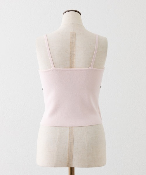 one after another NICE CLAUP（ワンアフターアナザーナイスクラップ）の「【セット対応】配色レースニットビスチェ（キャミソール・レディース・ブラック/ピンク/サックスブルー/オフホワイト・FREE）」の14枚目の写真