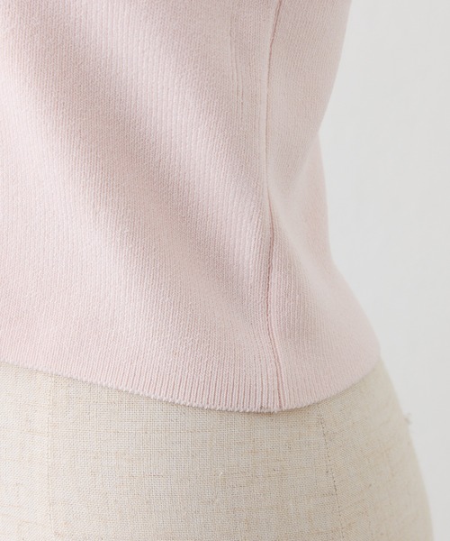 one after another NICE CLAUP（ワンアフターアナザーナイスクラップ）の「【セット対応】配色レースニットビスチェ（キャミソール・レディース・ブラック/ピンク/サックスブルー/オフホワイト・FREE）」の12枚目の写真