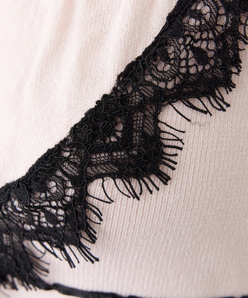 one after another NICE CLAUP（ワンアフターアナザーナイスクラップ）の「【セット対応】配色レースニットビスチェ（キャミソール・レディース・ブラック/ピンク/サックスブルー/オフホワイト・FREE）」の13枚目の写真