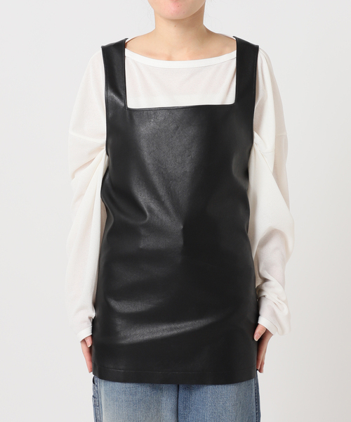 CITYSHOP（シティーショップ）の「FAUX LEATHER TOPS：ブラウス（シャツ/ブラウス・レディース・ブラック/ブラウン・FREE）」の12枚目の写真