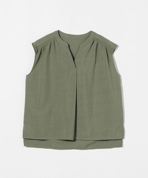 A DAY IN THE LIFE UNITED ARROWS(アデイインザライフユナイテッドアローズ)の「キーネックブラウス+ワイドパンツ ‐ウォッシャブル‐ <A DAY IN THE LIFE>(ワンピース・レディース・オリーブ/ネイビー/ベージュ・36/38)」の17枚目の写真