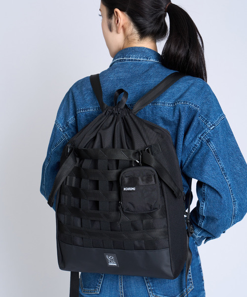 CHROME（クローム）の「［ CHROME / クローム ］BARRAGE KNAPSACK BK_BLACK / バラージ ナップサック ブラック 21リットル 耐水（バックパック/リュック・メンズ・ブラック・FREE）」の11枚目の写真