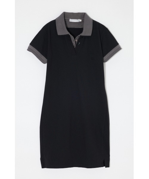 MOUSSY（マウジー）の「CONTRAST POLO ドレス（ワンピース・レディース・グレー/ブラック/ネイビー・1/2）」の4枚目の写真