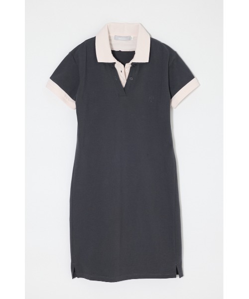 MOUSSY（マウジー）の「CONTRAST POLO ドレス（ワンピース・レディース・グレー/ブラック/ネイビー・1/2）」の16枚目の写真