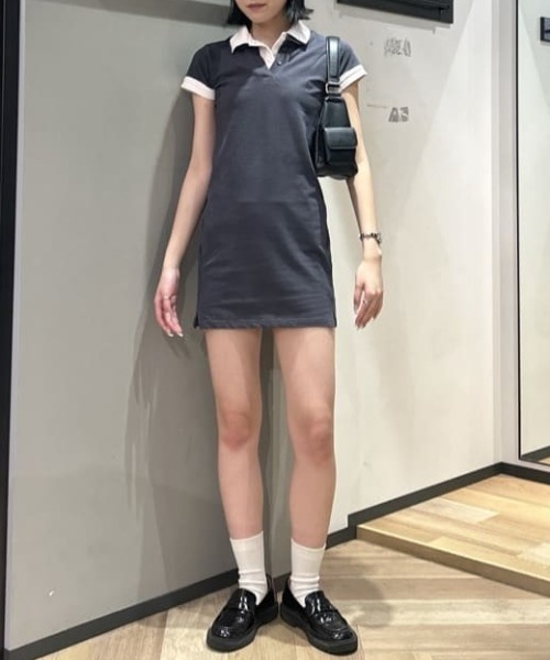 MOUSSY（マウジー）の「CONTRAST POLO ドレス（ワンピース・レディース・グレー/ブラック/ネイビー・1/2）」の20枚目の写真