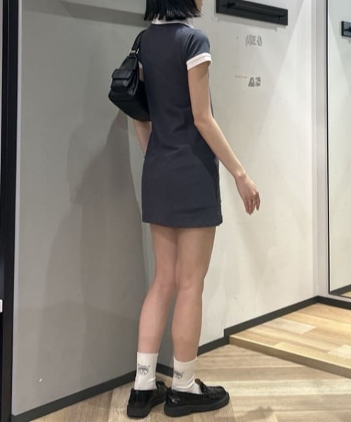 MOUSSY（マウジー）の「CONTRAST POLO ドレス（ワンピース・レディース・グレー/ブラック/ネイビー・1/2）」の21枚目の写真