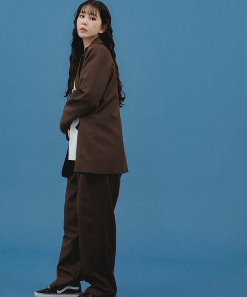 ZOZOMESSE(ゾゾメッセ)の「SETUP SLACKS(スラックス・メンズ・ダークブラウン・MENS/WOMENS)」の1枚目の写真