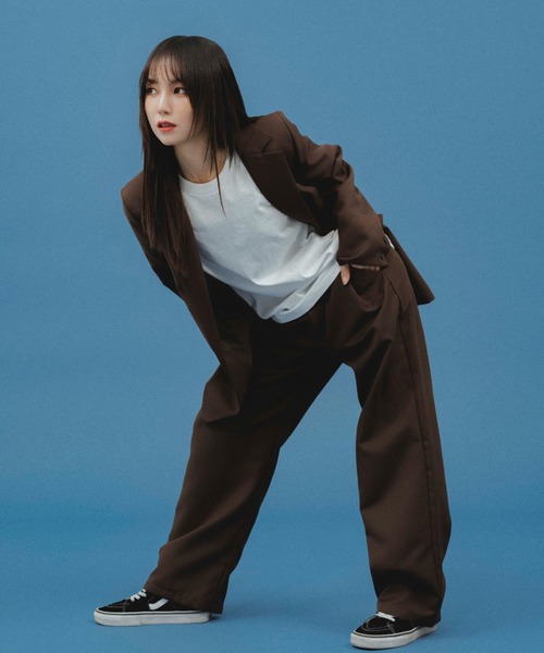 ZOZOMESSE(ゾゾメッセ)の「SETUP SLACKS(スラックス・メンズ・ダークブラウン・MENS/WOMENS)」の6枚目の写真