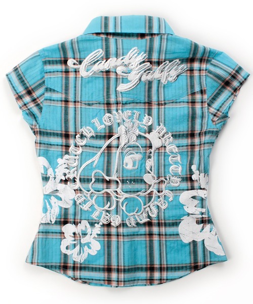 GALFY(ガルフィー)の「【GALFY/ガルフィー】ロコカジチェックシャツ(シャツ/ブラウス・レディース・ブルー/ピンク/オレンジ・M/S)」の5枚目の写真
