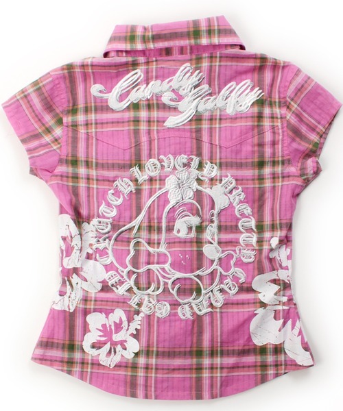 GALFY(ガルフィー)の「【GALFY/ガルフィー】ロコカジチェックシャツ(シャツ/ブラウス・レディース・ブルー/ピンク/オレンジ・M/S)」の7枚目の写真