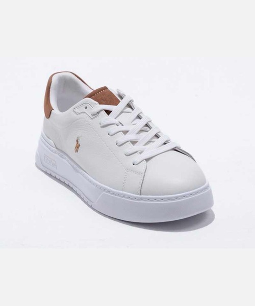 POLO RALPH LAUREN(ポロ ラルフ ローレン)の「ポロ ラルフ ローレン RLITE COURT ライト コート スニーカー(スニーカー・メンズ・ホワイト×ブラウン/ブラック系その他・85/90/95/80/75/100)」の3枚目の写真