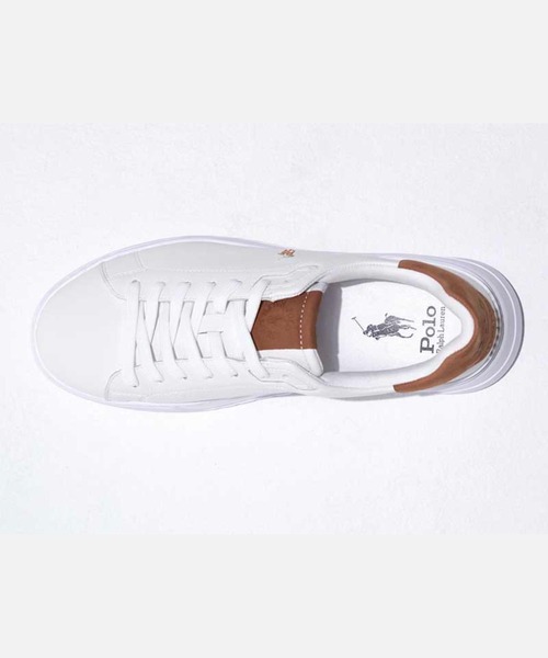 POLO RALPH LAUREN(ポロ ラルフ ローレン)の「ポロ ラルフ ローレン RLITE COURT ライト コート スニーカー(スニーカー・メンズ・ホワイト×ブラウン/ブラック系その他・85/90/95/80/75/100)」の5枚目の写真