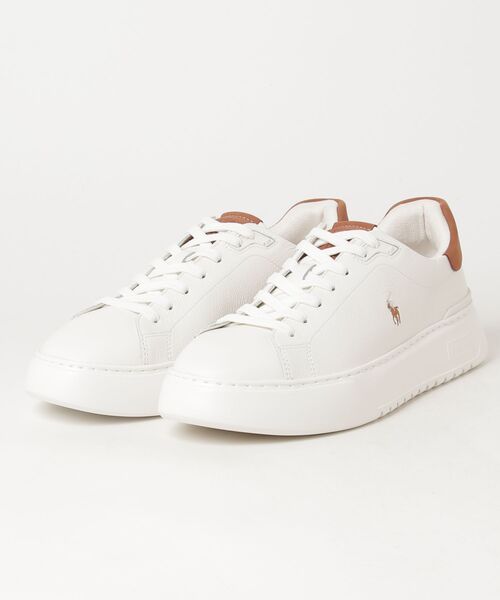 POLO RALPH LAUREN(ポロ ラルフ ローレン)の「ポロ ラルフ ローレン RLITE COURT ライト コート スニーカー(スニーカー・メンズ・ホワイト×ブラウン/ブラック系その他・85/90/95/80/75/100)」の7枚目の写真