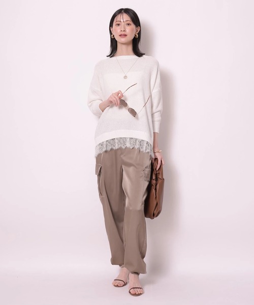 Arpege story(アルページュストーリー)の「サテンカーゴパンツ(その他パンツ・レディース・モカ・0/2/1)」の4枚目の写真