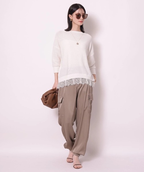 Arpege story(アルページュストーリー)の「サテンカーゴパンツ(その他パンツ・レディース・モカ・0/2/1)」の5枚目の写真