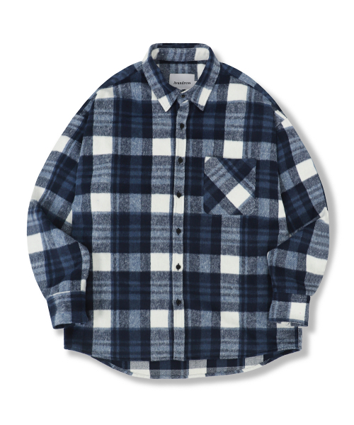 AVANDRESS（アバンドレス ）の「Tyler Check Shirt NAVY（シャツ/ブラウス・レディース・ネイビー・MEDIUM/LARGE/X-LARGE）」の4枚目の写真