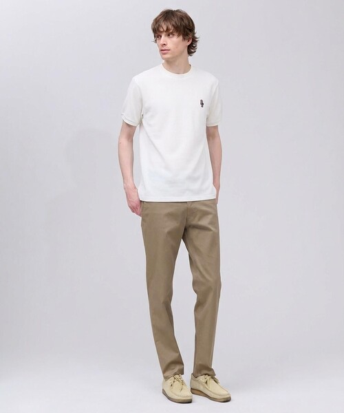 J.PRESS(ジェイプレス)の「新デザイン【BULLDOG BOY】カノコレジメン クルーネック Tシャツ(Tシャツ/カットソー・メンズ・ローズ系/ホワイト系/ネイビー系/サックスブルー系・MEDIUM/X-LARGE/LARGE/SMALL)」の7枚目の写真