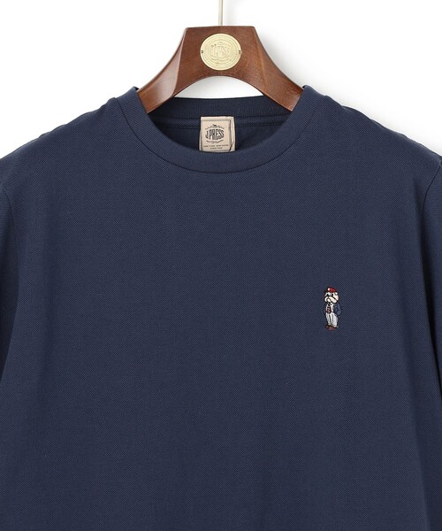 J.PRESS(ジェイプレス)の「新デザイン【BULLDOG BOY】カノコレジメン クルーネック Tシャツ(Tシャツ/カットソー・メンズ・ローズ系/ホワイト系/ネイビー系/サックスブルー系・MEDIUM/X-LARGE/LARGE/SMALL)」の13枚目の写真