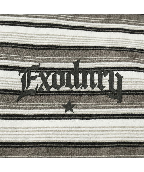 EXTRAORDINARY(エクストラオーディナリー)の「GOTHIC LOGO STRIPE LS TEE GREY(Tシャツ/カットソー・メンズ・その他・MEDIUM/LARGE/X-LARGE)」の4枚目の写真