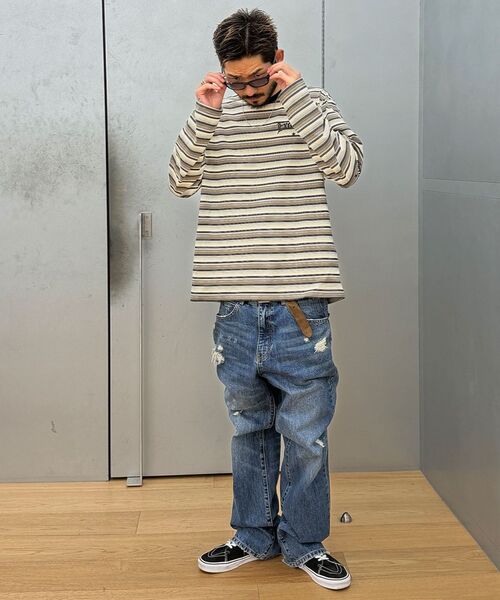 EXTRAORDINARY(エクストラオーディナリー)の「GOTHIC LOGO STRIPE LS TEE GREY(Tシャツ/カットソー・メンズ・その他・MEDIUM/LARGE/X-LARGE)」の8枚目の写真