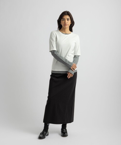 Saturdays NYC(サタデーズ ニューヨークシティ )の「Amy Midi Skirt(スカート・レディース・グレー/ブラック・S/L/M)」の5枚目の写真