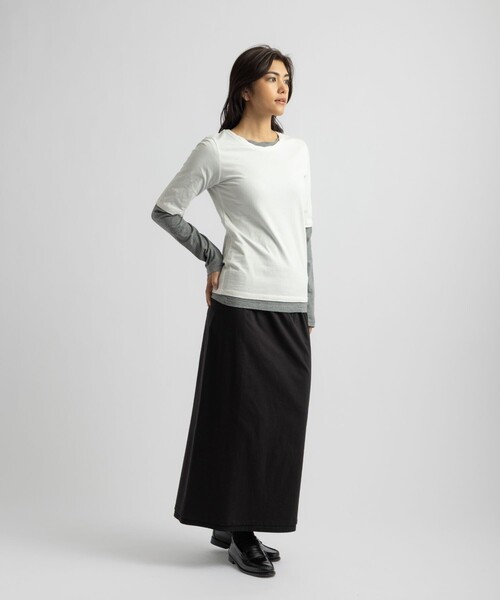 Saturdays NYC(サタデーズ ニューヨークシティ )の「Amy Midi Skirt(スカート・レディース・グレー/ブラック・S/L/M)」の6枚目の写真
