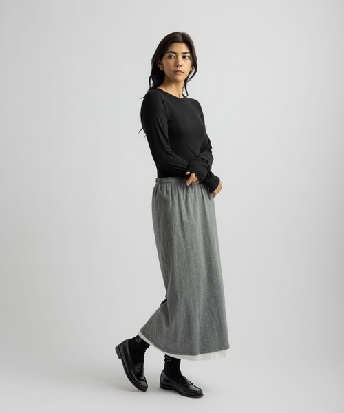 Saturdays NYC(サタデーズ ニューヨークシティ )の「Amy Midi Skirt(スカート・レディース・グレー/ブラック・S/L/M)」の8枚目の写真